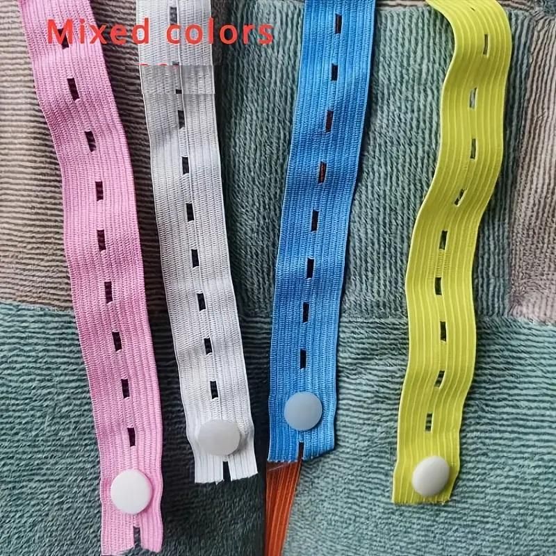Elastic Storage Bands with Button Closure (Pack of 10)