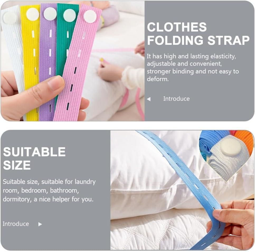 Elastic Storage Bands with Button Closure (Pack of 10)
