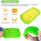 Silicone Honeycomb Ice Cube Tray with Lid (37 Cavities)