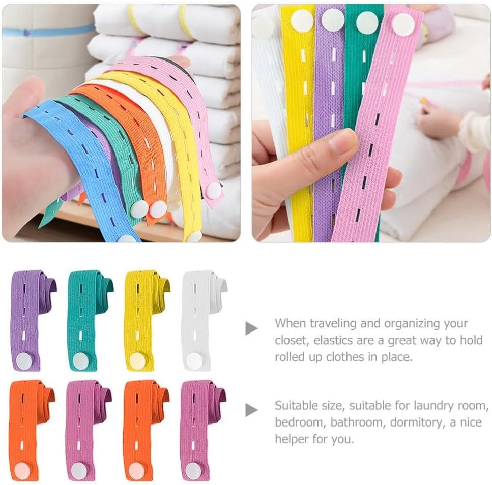 Elastic Storage Bands with Button Closure (Pack of 10)