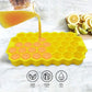Silicone Honeycomb Ice Cube Tray with Lid (37 Cavities)